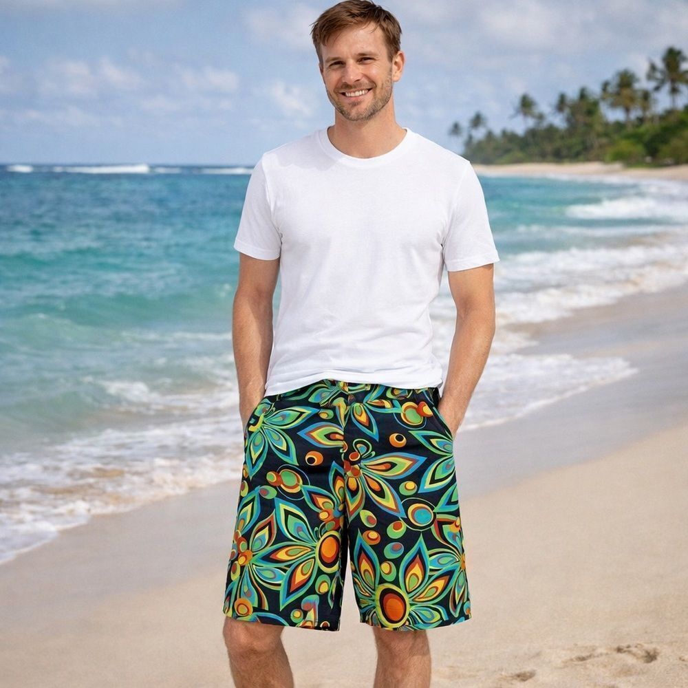 Loudmouth Bermuda Golf Shorts - Shagadelic  Black